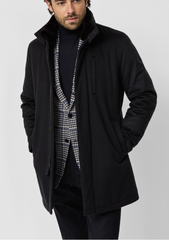 Loro Piana WISH Navy & Sand S170 Merino Wool & Cashmere Houndstooth with Royal Blue Windowpane