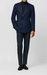 Ferla Midnight Blue Alpaca Wool Blend Giro Inglese Inspiration