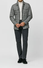 Loro Piana Black White Wool Silk Glencheck Inspiration