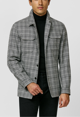 Loro Piana CAPOLAVORO Black & White Tweed Wool & Silk Glencheck