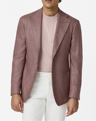 Di Pray Mauve & Pink Pure Silk Houndstooth