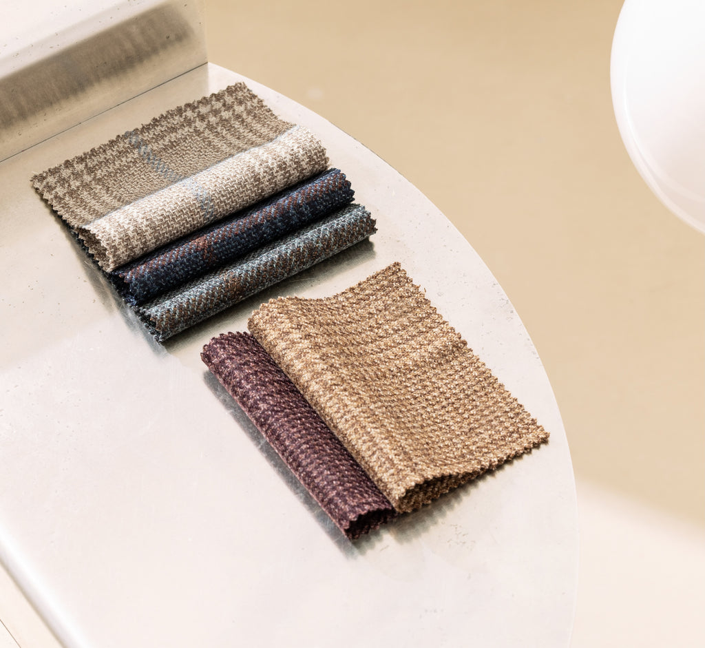 DREAM TWEED Dusty Pink & Maroon Wool & Silk Glencheck