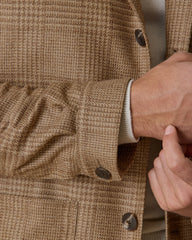 DREAM TWEED Copper & Light Amber Wool & Silk Glencheck