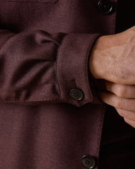Carlo Barbera Wine Red Natural Stretch Wool & Silk Panama