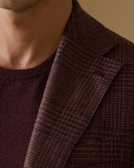 DREAM TWEED Dusty Pink & Maroon Wool & Silk Glencheck
