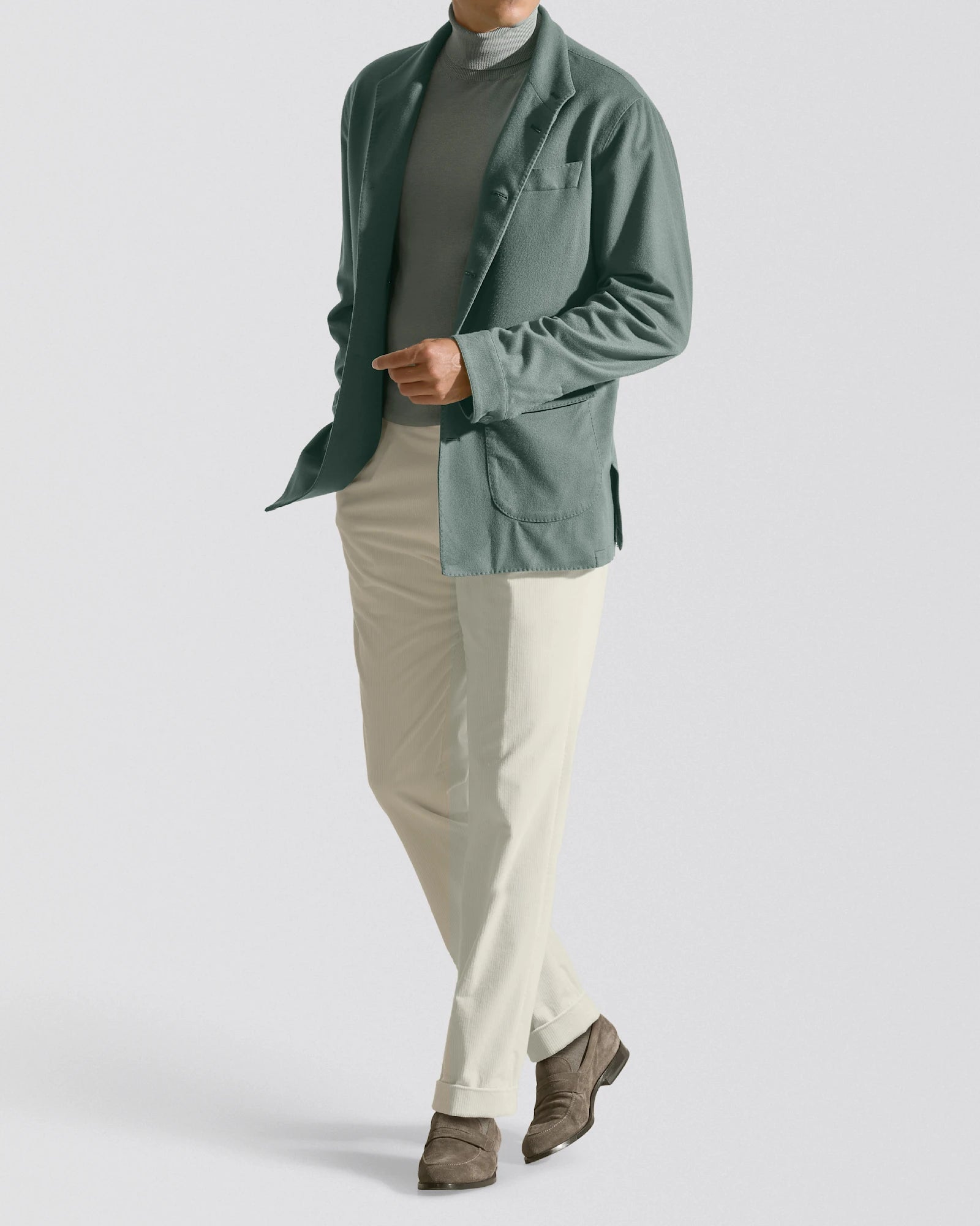 Ermenegildo Zegna Light Forest Green S190 Wool Beaver Look