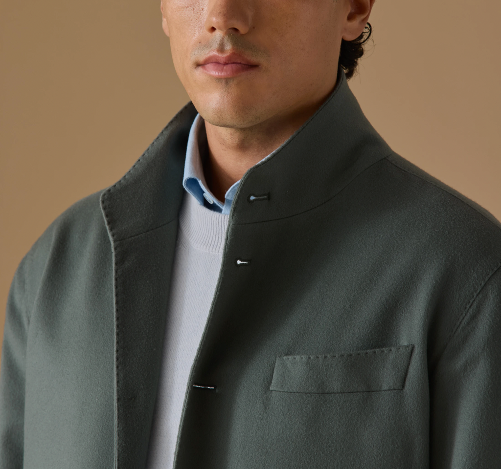 Ermenegildo Zegna AUTHENTICO® Light Forest Green S190 Wool Beaver Look