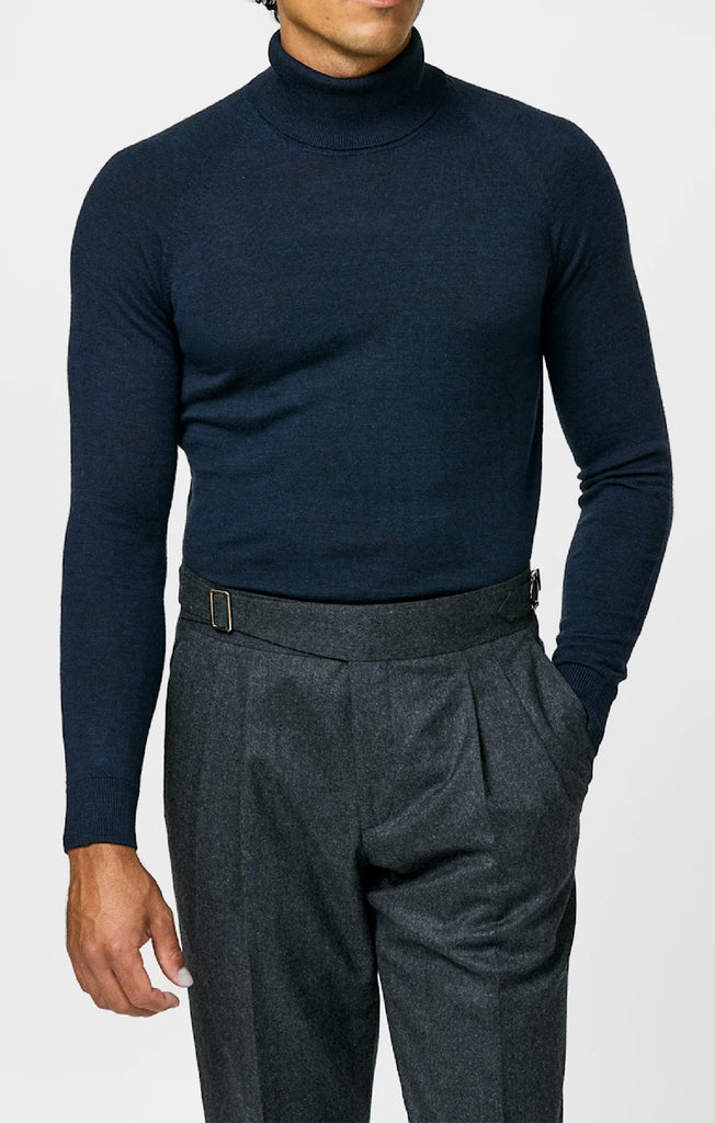 Zegna Baruffa Dark Blue Mélange Extra Fine Merino