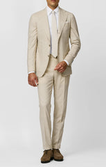 Loro Piana Ecru Stretch Tropical Wool Plain Weave Inspiration
