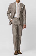 Loro Piana Taupe Stretch Tropical Wool Plain Weave Inspiration