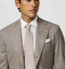 Loro Piana JERSELY Taupe Stretch Tropical Wool Plain Weave