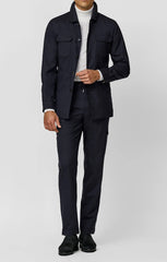 Loro Piana Midnight Blue Stretch Tropical Wool Plain Weave Inspiration