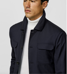 Loro Piana JERSELY Midnight Blue Stretch Tropical Wool Plain Weave