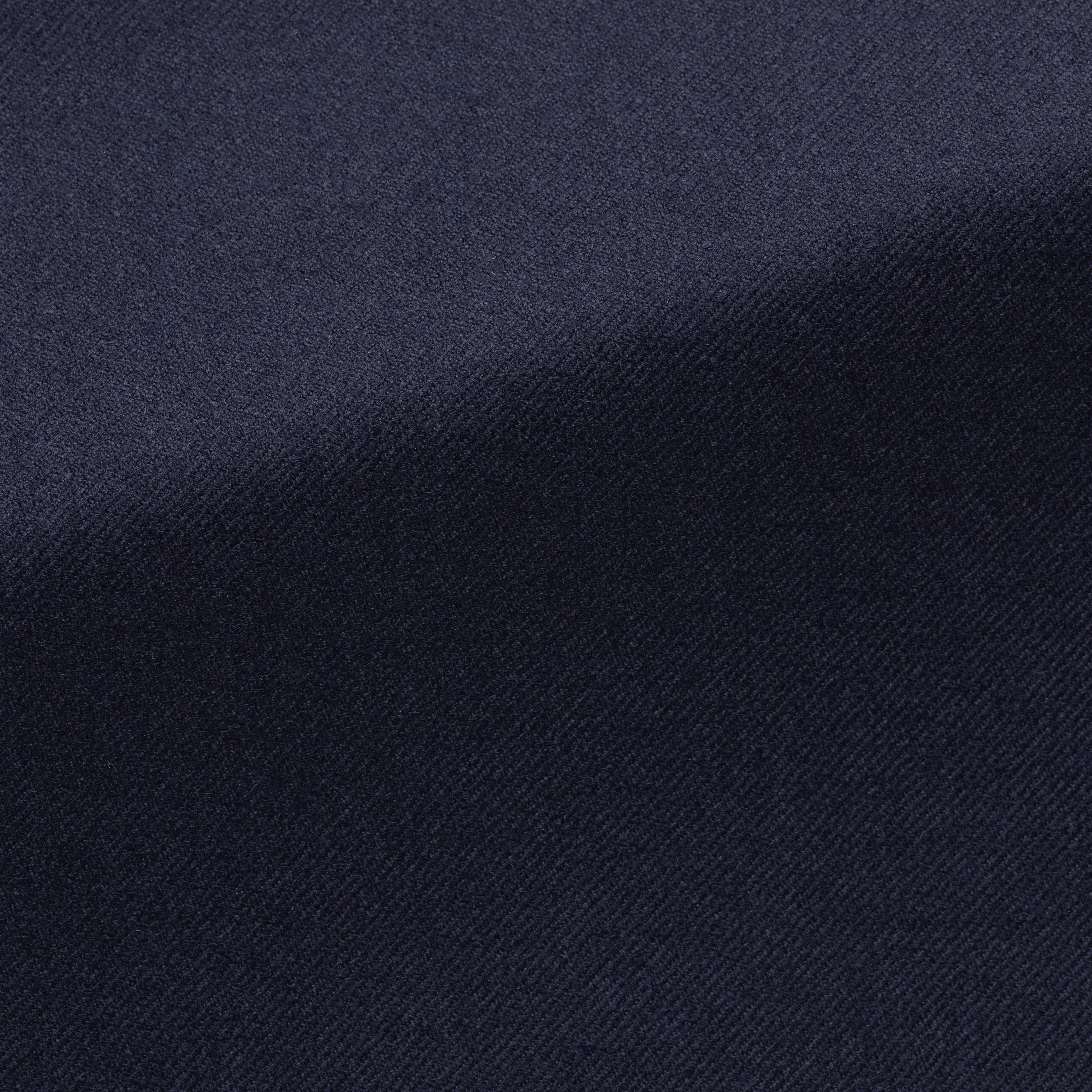 Trousers Loro Piana JERSELY Midnight Blue Stretch Brushed Wool Twill