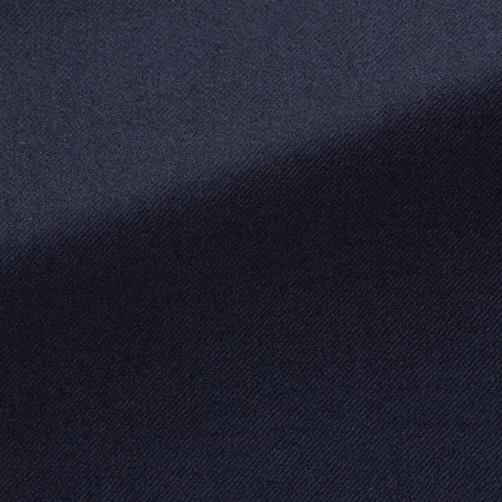 Trousers Loro Piana JERSELY Midnight Blue Stretch Brushed Wool Twill