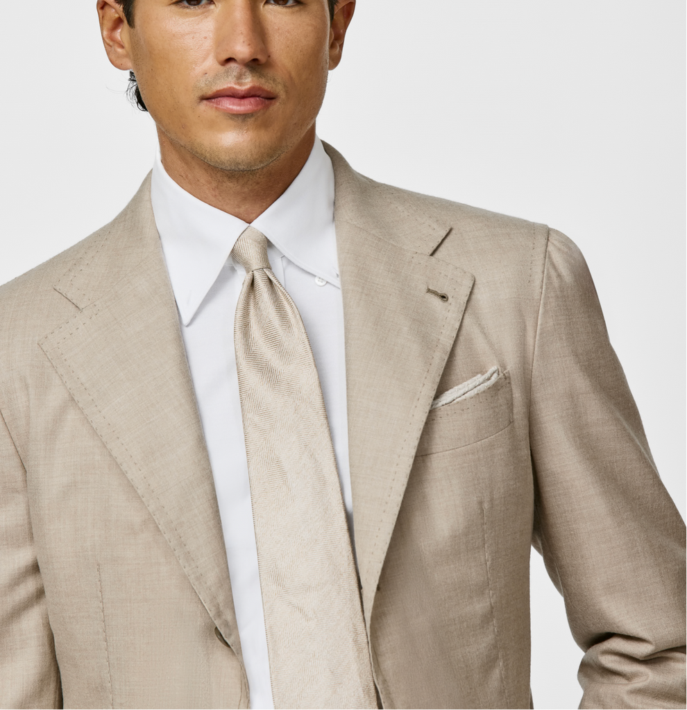Loro Piana CASHMERE AWARD MOVE Sand Stretch Cashmere Plain Weave