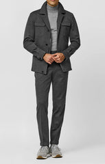 Loro Piana Charcoal Grey Stretch Knit Wool Blend Inspiration