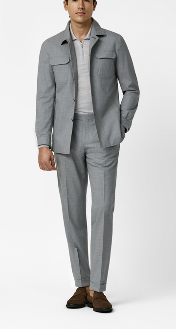 WISH Storm Grey S170 Fine Merino Virgin Wool Plain Lightweight Weave