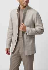 JERSELY Sand Stretch Wool, Silk & Linen Basketweave