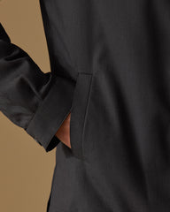 Carlo Barbera Dark Brown Stretch Wool Blend Twill
