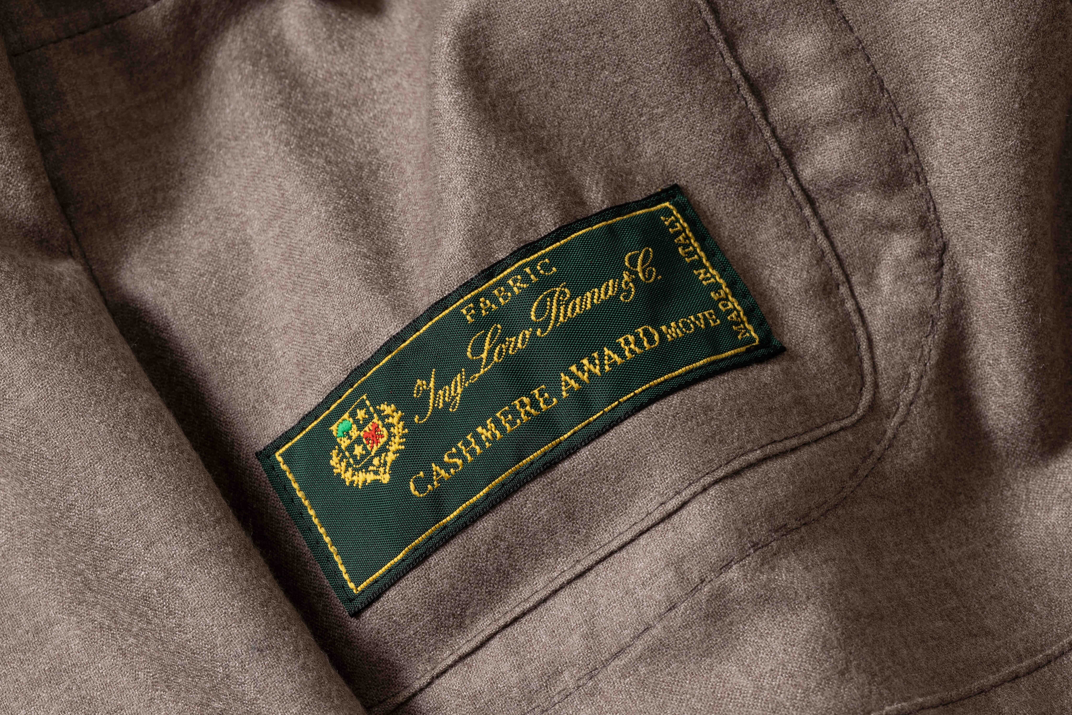 CASHMERE AWARD MOVE Taupe Stretch Cashmere Plain Weave