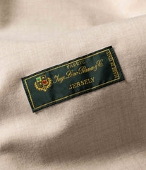 JERSELY Black Stretch Brushed Wool Twill