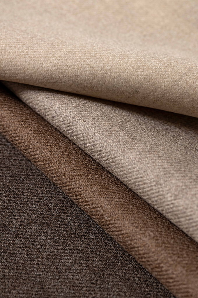 Loro Piana JERSELY Mocha Stretch Brushed Wool Twill