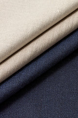 Trousers Loro Piana JERSELY Indigo Stretch Tropical Wool, Silk & Linen Twill