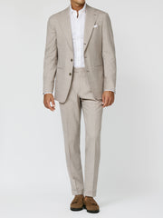 WISH Oatmeal S170 Fine Merino Virgin Wool Plain Lightweight Weave