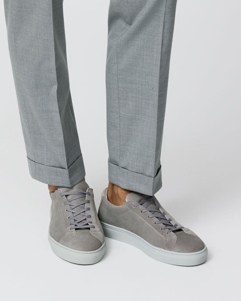 Sneaker Low Top Suede Mid Grey