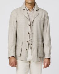 Loro Piana JERSELY Sand Stretch Wool, Silk & Linen Basketweave