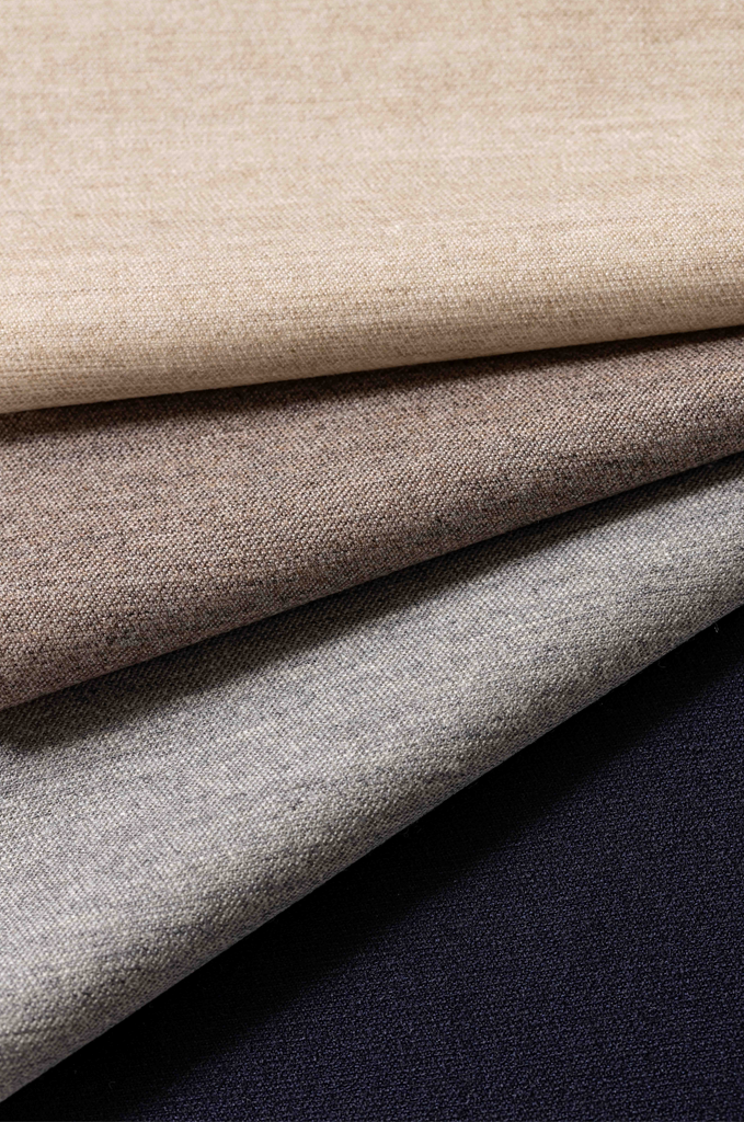 Carlo Barbera Taupe Wool, Lyocell & Cashmere Soft Stretch Twill