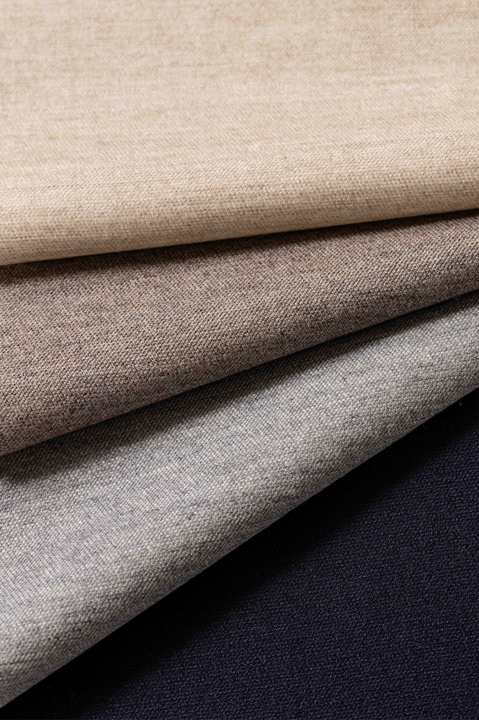 Trousers Carlo Barbera Wool, Lyocell & Cashmere Stretch Taupe Twill