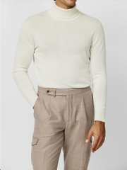 Loro Piana JERSELY Light Taupe Stretch Brushed Wool Twill