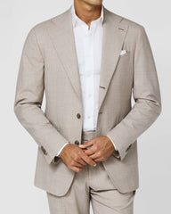 WISH Oatmeal S170 Fine Merino Virgin Wool Plain Lightweight Weave