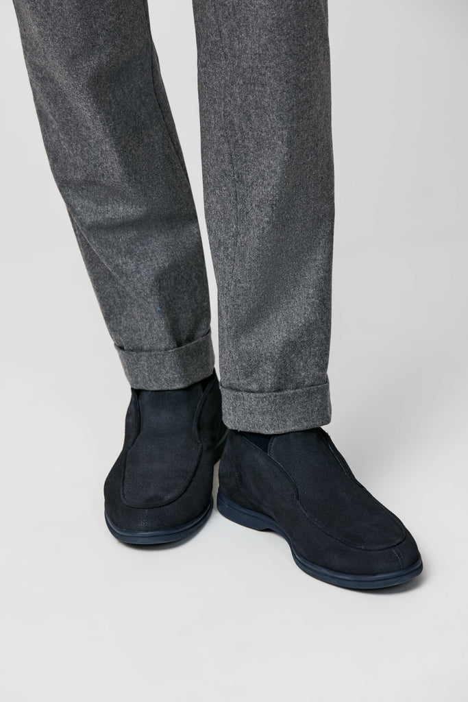 City Loafer Mid Top Midnight Blue Suede