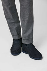 City Loafer Mid Top Midnight Blue Suede