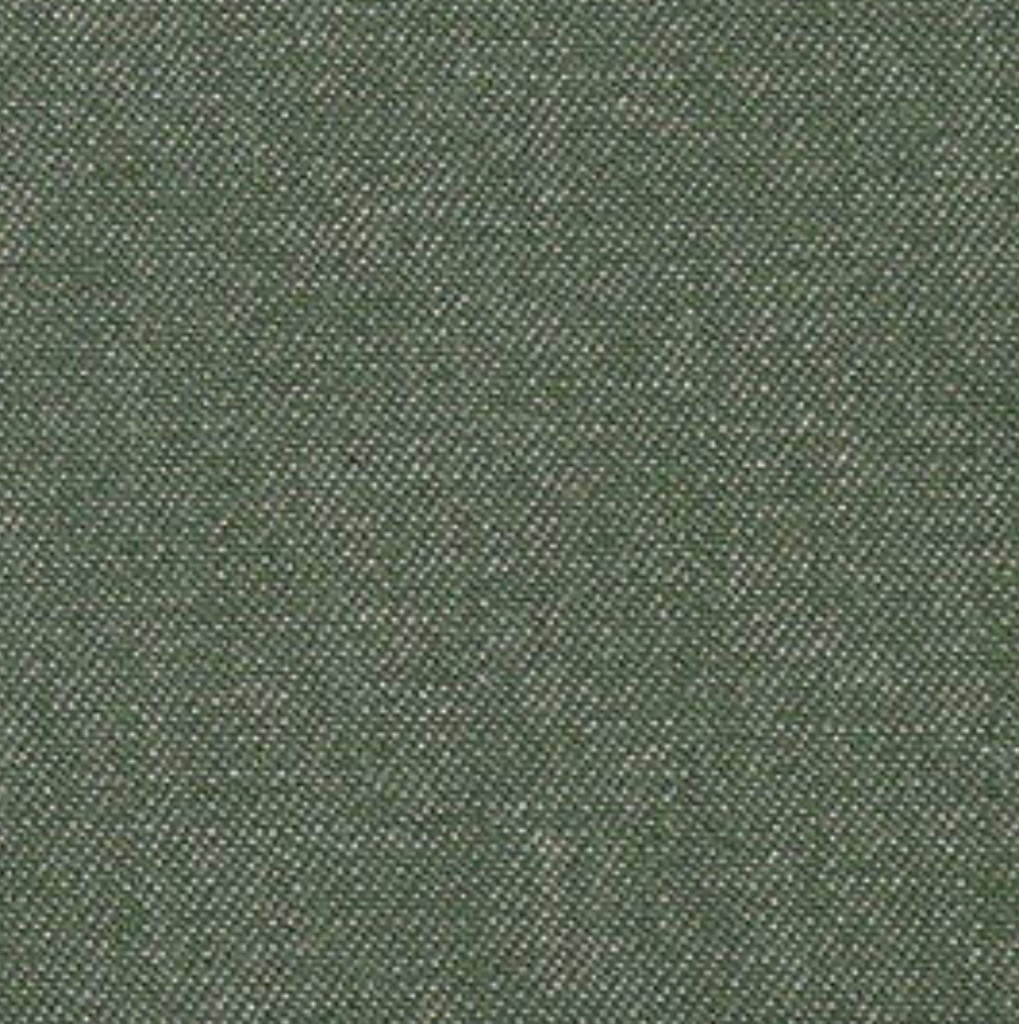 Albiate Old School Pure Cotton Denim Mid Green Twill