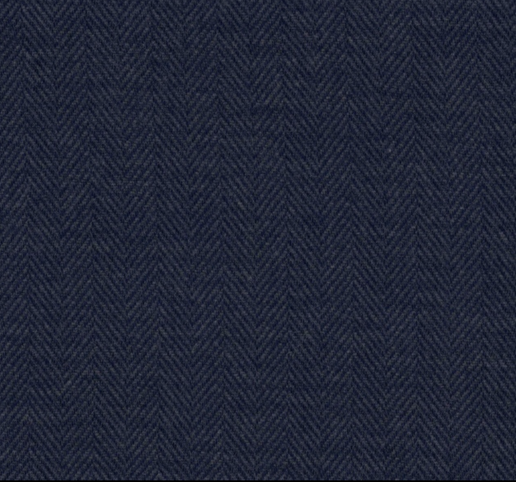 Ariston di Napoli Double Jersey Fancy Herringbone Blue Cotton, Cashmere & Modal Stretch