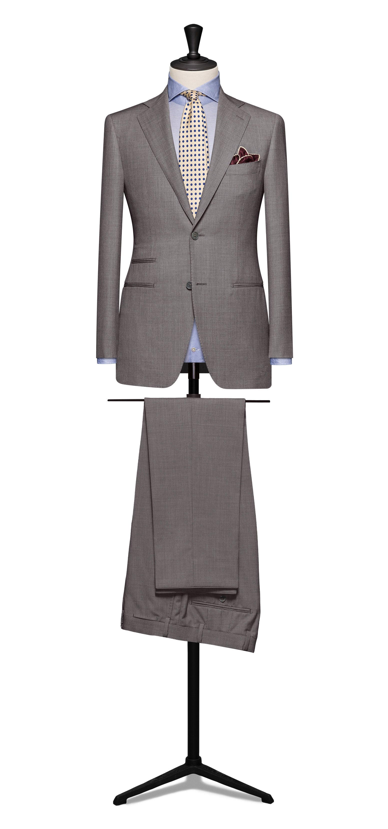 REDA 365 Light Grey Sharkskin Merino Wool
