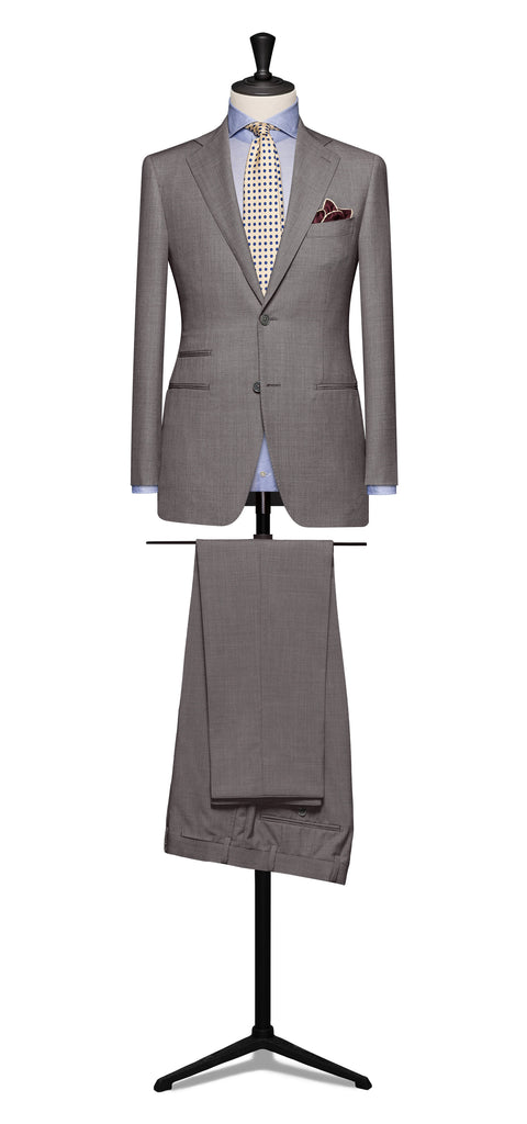 REDA 365 Light Grey Sharkskin Merino Wool