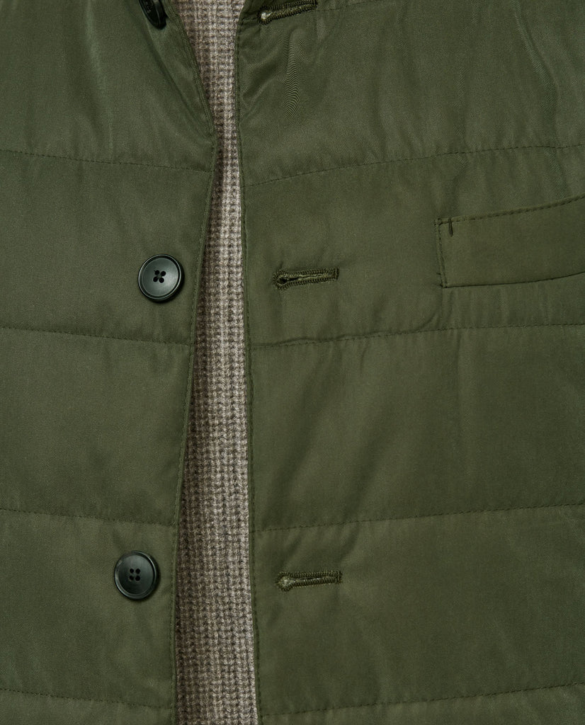 DeBall Belseta Olive Green Peached Water Repellent Technical Lightweight Vest / Bodywarmer