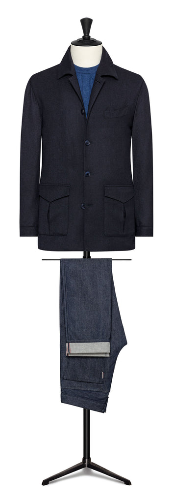 Carriagi Mid Blue Pure Cashmere
