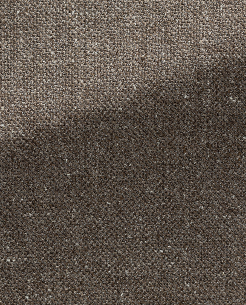 Di Pray Brown Melange Silk & Wool Basketweave