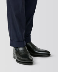 Formal Round Penny Loafers Box Calf Black