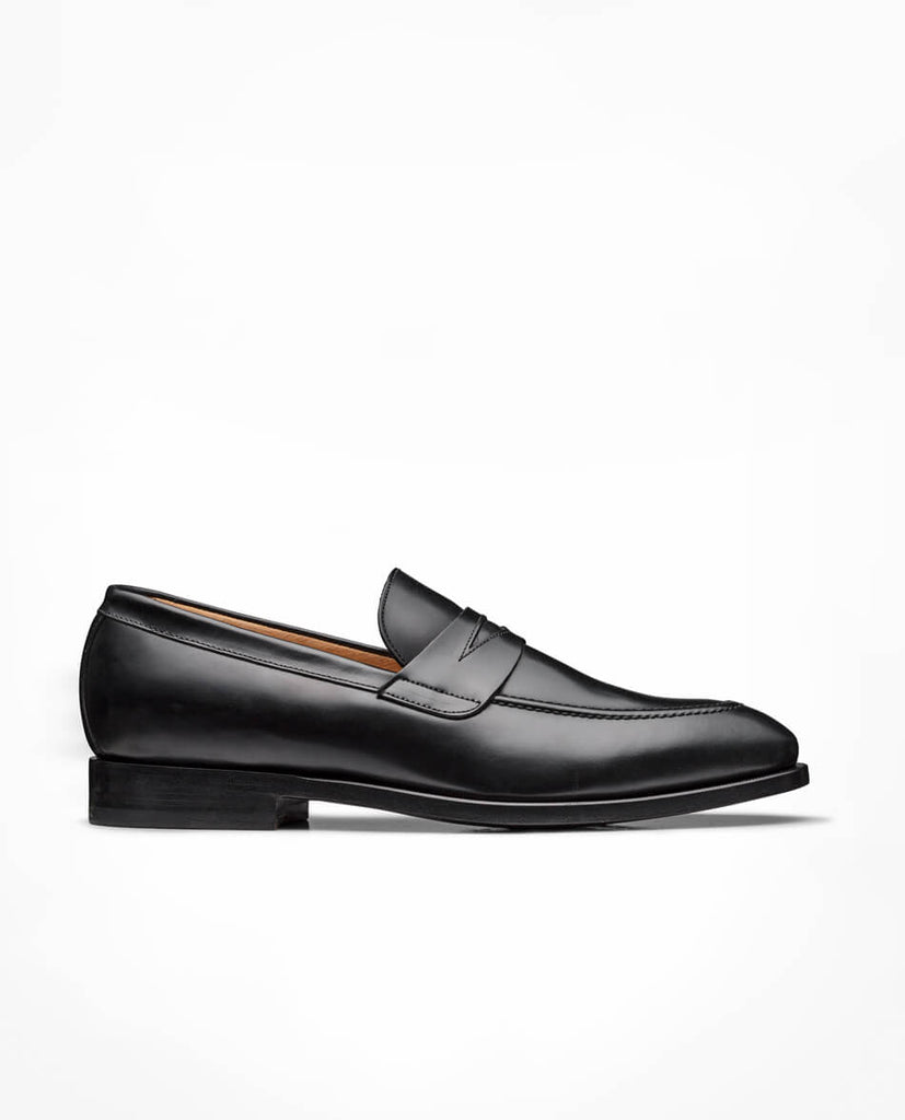 Formal Round Penny Loafers Box Calf Black
