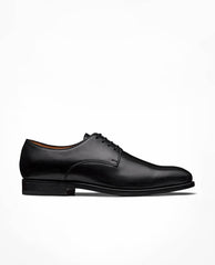 Formal Round Derby with Plain Tip Box Calf Black