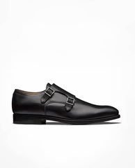 Formal Round Premium Goodyear Double monk with Plain Tip Box Calf Black