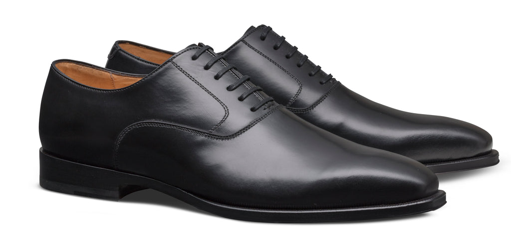Black Fine Calf Plain Tip Blake Oxfords