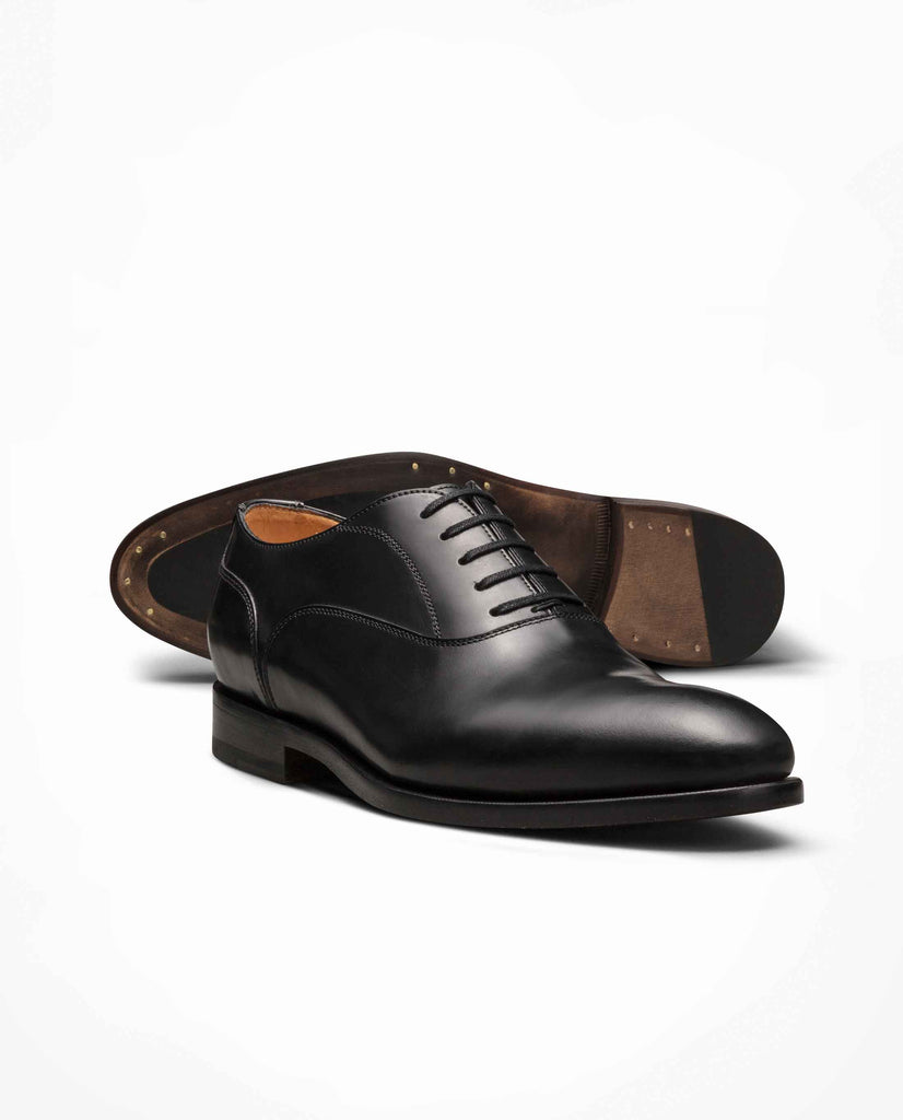 Black Fine Calf Plain Tip Blake Oxfords